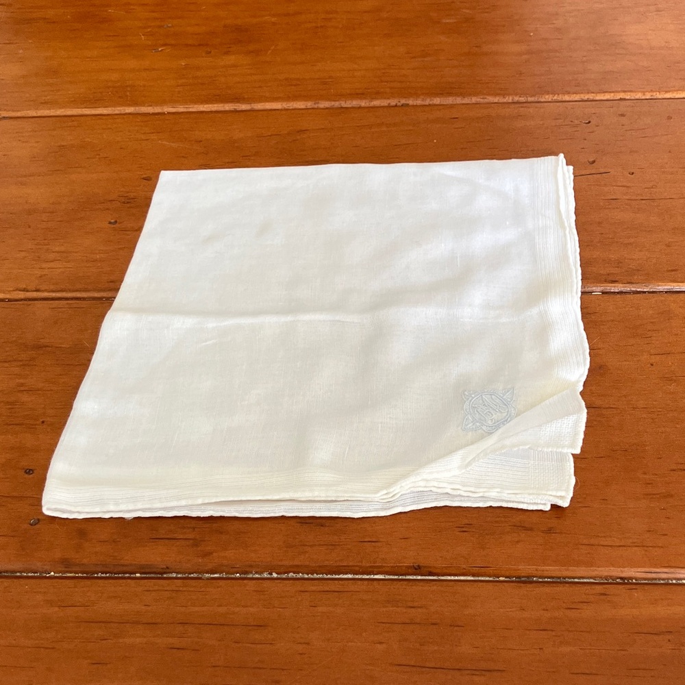 Vintage Monogrammed Hankie Handkerchief